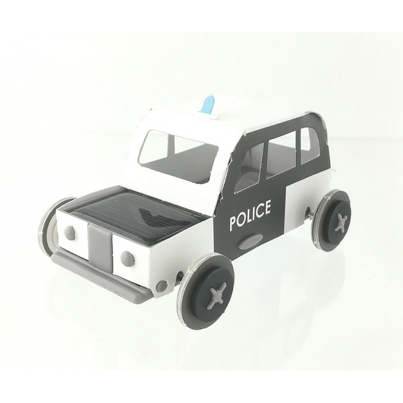 Voiture Solaire en Carton 4L Police - Litogami