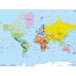 Puzzle Michèle Wilson 50 Pièces "Carte du monde" - Découpé à la Main